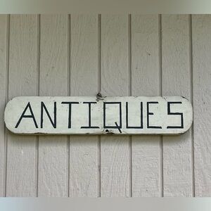 Old Wood ANTIQUES SIGN New England